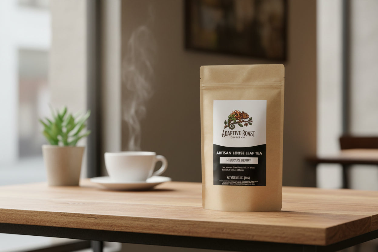 Adaptive Roast Coffee Co. Artisan Loose Leaf Tea package on a white background